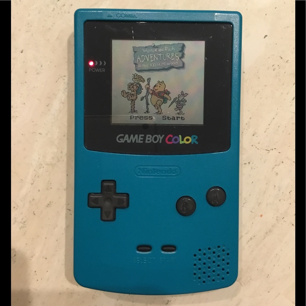 Nintendo Gameboy Color Console System Teal Blue Handheld Game Boy Authentic - Picture 2 of 16